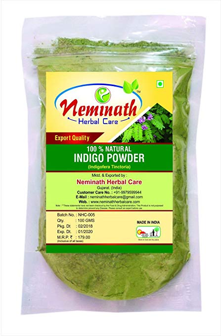 Neminath Herbal Care 100% Ayurvedic Indigo Leaves Powder, Green